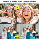 CEYE DIGITAL CAMERA FHD 4K KIDS CAMERA 44MP WITH 64GB SD CARD - BLUE - Like New