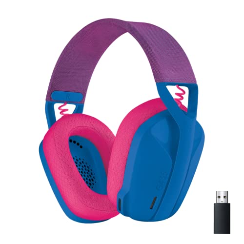 LOGITECH G435 LIGHTSPEED AND BLUETOOTH WIRELESS GAMING HEADSET BLUE/PURPLE/PINK Like New