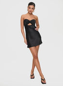 PRINCESS POLLY WOMEN'S SHELLIE MINI DRESS - SIZE: WOMEN 10 (AU/UK W14) BLACK - Brand New