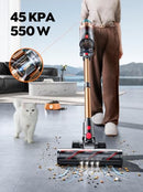 SMOTURE CORDLESS VACUUM CLEANER CLEANERS FOR HOME WITH DOCK STATION - GOLD - Like New