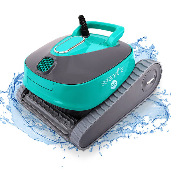 SERENELIFE AUTOMATIC ROBOT POOL CLEANING ROBOT THREE MOTORS A3284 - TURQUOISE - Like New