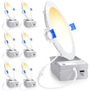 ENSENIOR 6 PACK 6 INCH LED RECESSED LIGHT - ETL & FCC & IC - WHITE - Like New