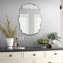 KOHROS WALL MIRROR SCALLOPED FRAMELESS BEVELED EDGE POLISHED FOR BATHROOM - Like New
