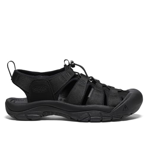 KEEN WOMEN'S NEWPORT H2 CLOSED TOE WATER SANDAL TRIPLE BLACK SIZE 7.5 - Like New