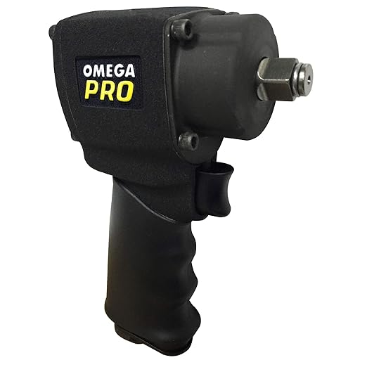 Omega Pro 82001 1/2" Air Impact Wrench Mini Pneumatic Compact 500 ft/lb - BLACK Like New