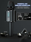 BONAOK Karaoke Microphone,Bluetooth Wireless UHF Karaoke Mic Speaker G20 BT062AB - Like New