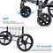 SUPER DEAL FOLDING SHOPPING CART WHEELS DOUBLE BASKET FOR GROCERIES - BLACK - Like New