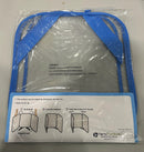 HERTZ FURNITURE DESKTOP/TABLETOP FOLDING SHIELD - PACK OF 20 - BLUE/CLEAR - Brand New