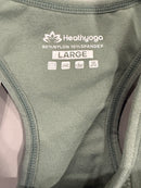 HEATHYOGA HIGH IMPACT SPORTS HIGH SUPPORT PADDED SPORTS BRA SIZE-LARGE - GREEN - Brand New