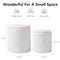 Round Boucle Upholstered Ottoman with Storage Set of 2 Vanity Stool Foot Rest - Like New