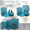 Travelers Club Chicago Plus Carry-on Luggage and Accessories Set of 5 Piece Teal Like New