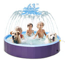 Dog Pool Foldable Kids Splash Pad Thicken Sprinkler Pool, 63 x 12'' B0BXNMVT24 - Like New