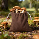 XLIUAX FORAGING BAG WAXED CANVAS POUCH FORAGING POUCH STORAGING - BROWN - Like New
