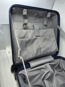 HANKE 16 INCH UNDERSEAT SMALL CARRY ON LUGGAGE, HARD SHELL TSA LOCK - DARK BLUE - Like New