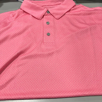 PGA TOUR POLO SHIRT - SIZE: MEN M - PINK - Like New