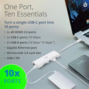 D-Link 10-in-1 USB-C Hub Max 100W Power Delivery Dual 4K HDMI Ports DUP-A01 - Like New