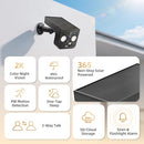 PM POPMAKE SOLAR SECURITY CAMERAS WIRELESS OUTDOOR 2K BATTERY CG6T - BLACK - Like New