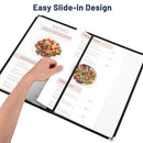 WeChef 30 Pack Restaurant Menu Covers 8.5 x 14 Double Fold 2 Pages 4 Views - Brand New