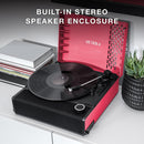 Victrola Revolution GO 3-Speed Bluetooth Record Player, Built-in Speakers - Pink Like New