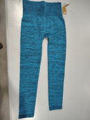 SHOSHO WOMEN'S LEGGINGS HIGH WAISTED CROP ACTIVEWEAR - SIZE: S/M - BLUE HEATHER - Like New