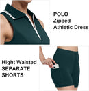 GGOV WOMENS TWO PIECE TENNIS GOLF DRESS UP DRESSES - SIZE: S - DARK TURQUOISE - Like New