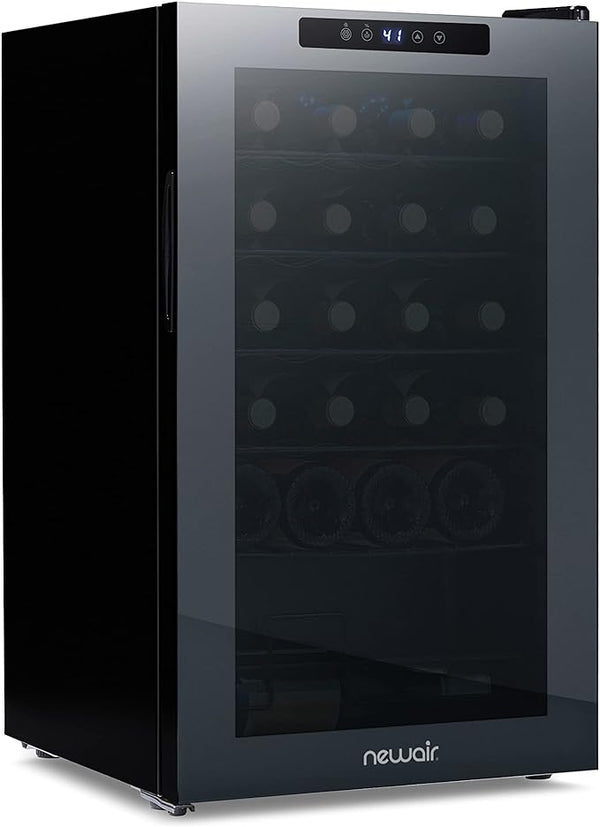Newair 24 Bottle Wine Cooler Refrigerator Shadow Series NWC024BK00 - BLACK Like New