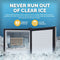 Newair 80 lbs. Ice a Day 15" Undercounter Clear Ice Cube Maker Machine - SS New