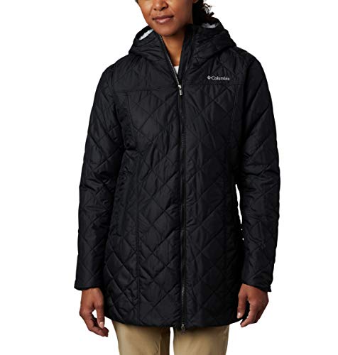 WOMEN'S COLUMBIA COPPER CREST™ QUILTED LONG JACKET BLACK X-LARGE - Brand New