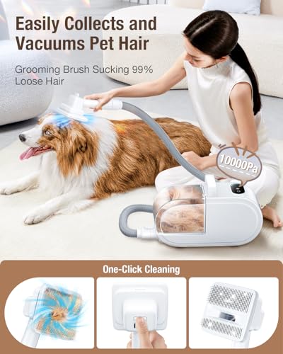Dog Grooming Vacuum, 2.7L Dog Hair Vacuum with Clipper Nail Grinder Paw Trimmer - Like New
