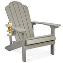 Patio Watcher Poly Lumber Classic Adirondack Chair Cup Holder Weather Grey - Like New