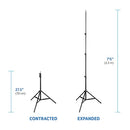 Fovitec 7'6" Spring Cushioned Collapsible Light Stand B01BX9BR6W - Black - Brand New