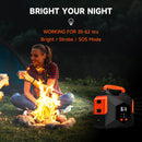 BAILIBATT Portable Power Station 150W (Peak 300W) HP150 - Orange, Black Like New