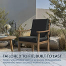 CALIFORNIA UMBRELLA OUTDOOR DINING CHAIR, 20" X 40", GCDC20B-F32 - BLACK - Like New