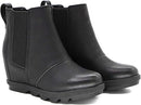 ATHLEFIT WOMEN'S WEDGE BOOTS COMFORTABLE ANKLE WEDGE BOOTIES BLACK SIZE 7 - Like New