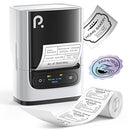 POLONO PM220S LABEL MAKER MACHINE WITH TAPE 2 INCH BLUETOOTH THERMAL - WHITE - Like New