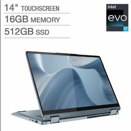 For Parts: Lenovo Flex 14" 2.2K I7-1255U 16 512GB 82VC0001US FOR PART MULTIPLE ISSUES