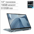 For Parts: Lenovo Flex 14" 2.2k i7-1255U 16GB 512GB SSD 82VC0001US Blue - NO POWER