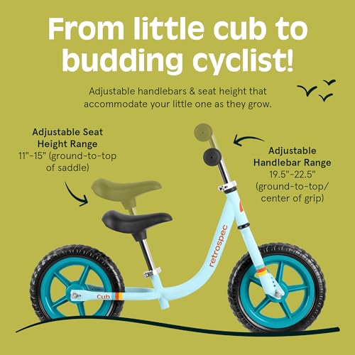 RETROSPEC CUB TODDLER 12" BALANCE BIKE, NO PEDAL KIDS BICYCLE - POWDER BLUE - Brand New