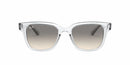 RAY-BAN SQUARE SUNGLASSES, SIZE 51-20-150, 2N - TRANSPARENT/GRADIENT-GRAY - Like New