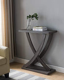 161864 Mid Century Modern Entry Hall Console Table (Distressed Grey) - Brand New