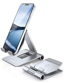 LAMICALL ALUMINUM METAL ADJUSTABLE CELL PHONE STAND DESK - SILVER - Like New
