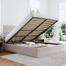 Novilla  N-F12006-F-BR Full Bed Frame with Headboard and Storage - Beige - Like New