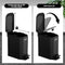 KSSKSS SMALL BATHROOM TRASH CAN WITH SOFT CLOSE LID STAINLESS STEEL (MATT BLACK) - Like New