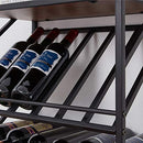 HOMBAZAAR Wall Mounted Wine Rack Display Shelf Industrial Wine Racks - Brown - Like New