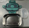 BEVCEKNS ELECTRIC LUNCH BOX 3 IN 1 PORTABLE HEATING 1.5L STAINLESS - BLUE/GREEN - Like New