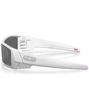 OAKLEY GASCAN SUNGLASSES SILVER FRAME, PRIZM BLACK POLARIZED LENSES, 60-15-128 - Like New