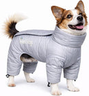 PET LIFE DOG HELIOS 'THUNDER-CRACKLE' WADED ULTRA-PLUSH MEDUIM - LIGHT GRAY - Like New