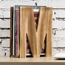 MyGift Burnt Wood Desktop Standing Magazine Holder Organizer M-shape Design - Like New
