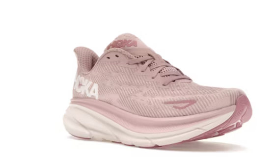 1127896 HOKA ONE ONE Clifton 9 Womens Shoes, Peach Whip, Size 7 Like New