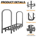 GREENER 8FT HEAVY DUTY FIREWOOD RACK OUTDOOR ADJUSTABLE METAL LOG HOLDER - Like New